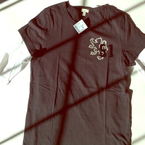 J. Crew Black Lion/Sequin Black Light Weight Tee