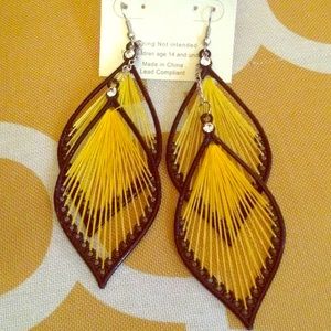 Yellow earrings