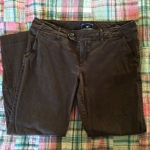 American Eagle chocolate brown pants.