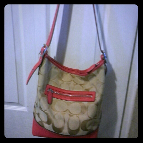 Coral Coach Crossbody