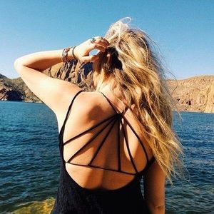 Free people strappy back bandeau bra