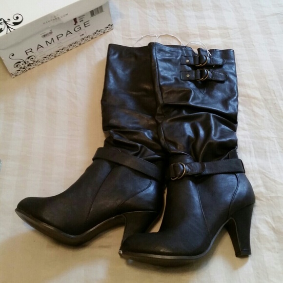 🛍💲FLASH SALE💲🛍NIB Rampage Faux Leather Boots - Picture 2 of 4