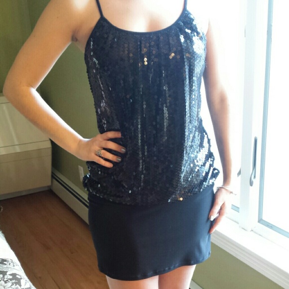 Sequin black dress