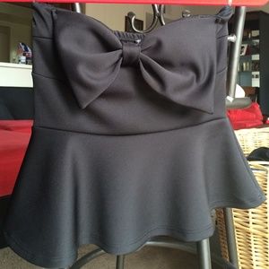 Strapless Peplum top