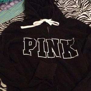 Black and white Love pink sweatshirt