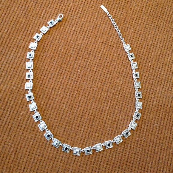 Silver & black Necklace