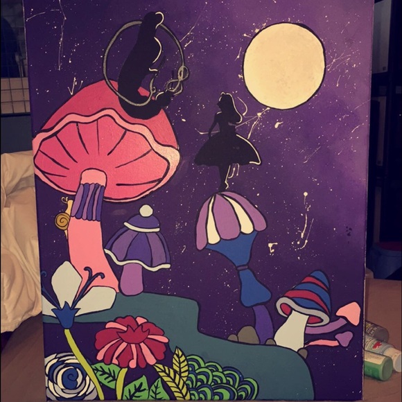 alice in wonderland canvas painting