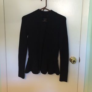 Ann Taylor peplum zip up sweater new/barely worn