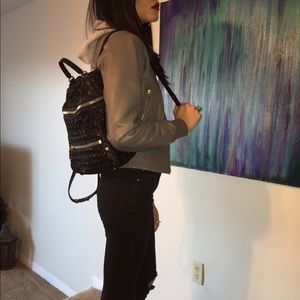 Milly,leather snake print purse/backpac 1hrSALE