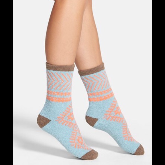 FREE PEOPLE Geometric Socks. Color: Sky Combo - Picture 2 of 2