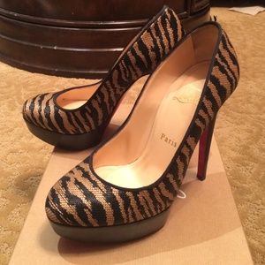 Christian Louboutin Bianca 140 Panama Tiger sz37
