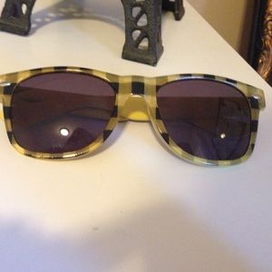 Yellow checkered sunglasses