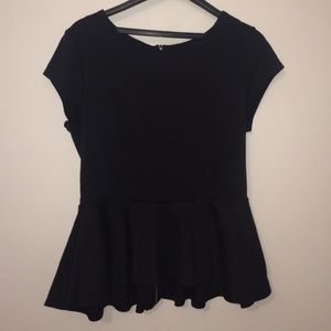 Black Peplum top