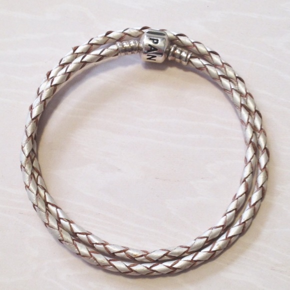 36 off Pandora Jewelry Double Wrap Leather Bracelet from Lauren's
