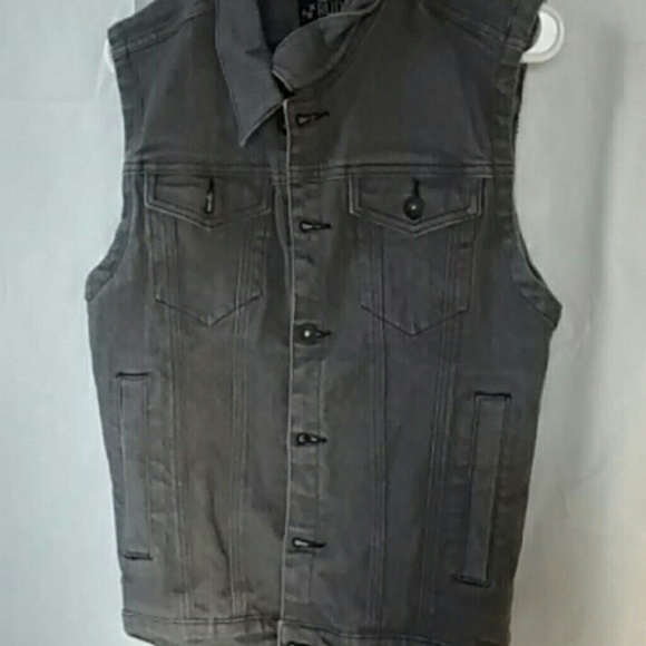 Rude grey denim vest