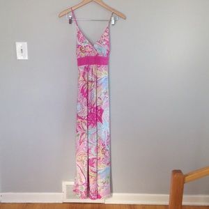 SOLD Alyn Paige pink paisley maxi dress