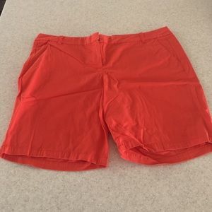 NWT J. Crew Red Orange Bermuda Short