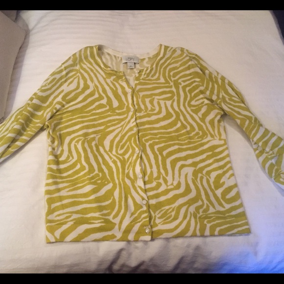 Light green zebra cardigan