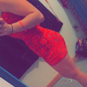 Rue 21 red bandana jumpsuit