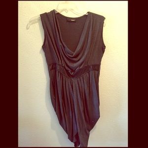 Charcoal and leather dress!