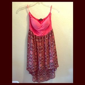 Coral and prints dress!