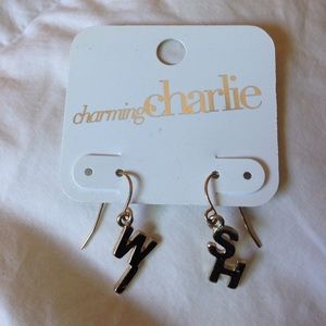 Gold 'WISH' earrings