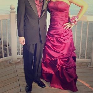 Strapless Satin Ball Gown