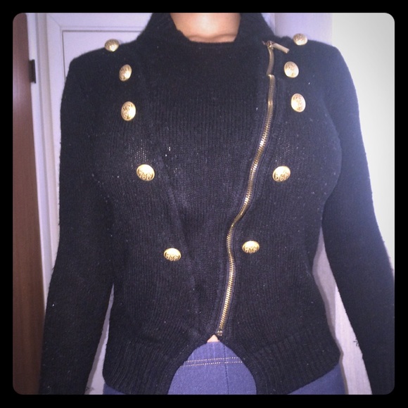 Armani Exchange black with gold zipper jacket - Picture 1 of 4