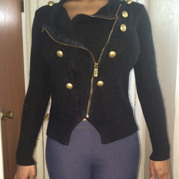 Armani Exchange black with gold zipper jacket - Picture 4 of 4