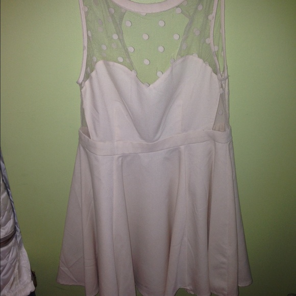 Cream and polka dot Dress