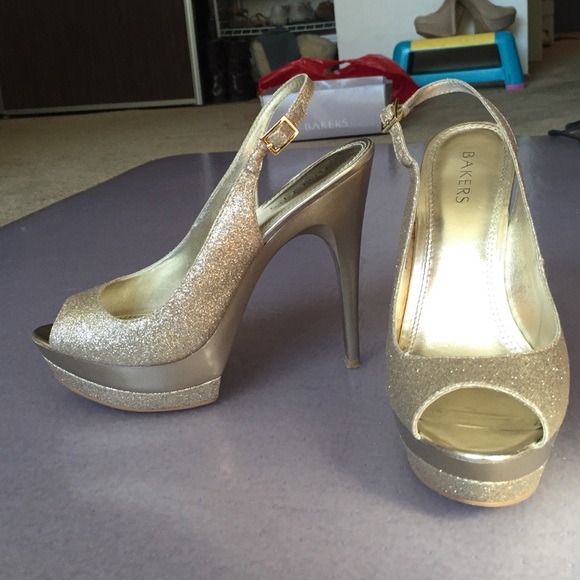gold bakers heels