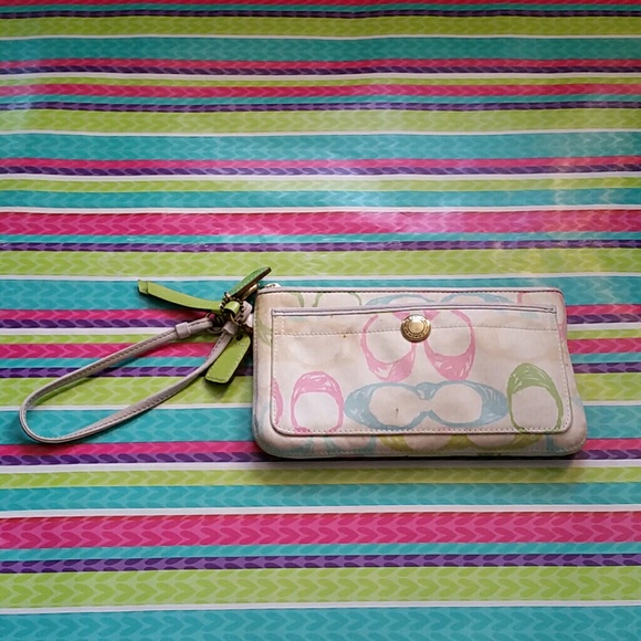 Coach Bags Rainbow Coach Wristlet Poshmark