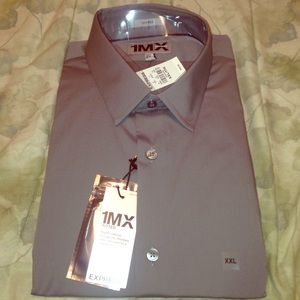 Grey fitted express men's shirt