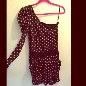 Black and beige polka dot dress!