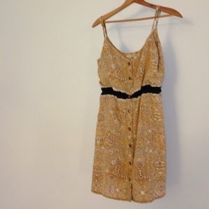 Hold and black dress