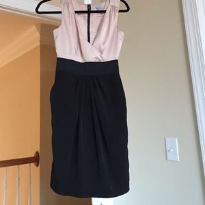 Blush and black cocktail dress NWOT