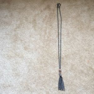 Dark grey/pastel pink necklace