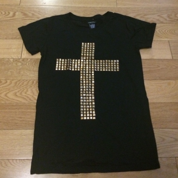 Rue21 Sheer Black Cross Top