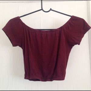 Burgundy Cropped top