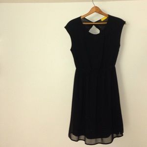 Black chiffon dress