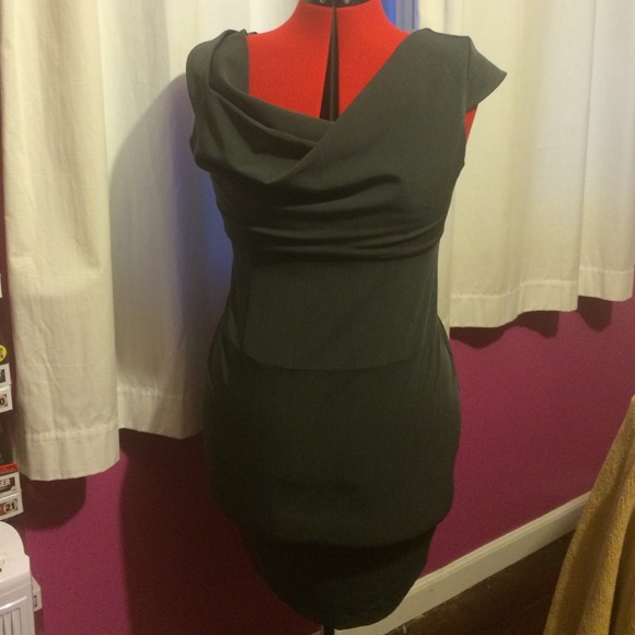 Gray knee length dress