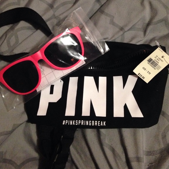 VS PINK sunglasses and fanny pack