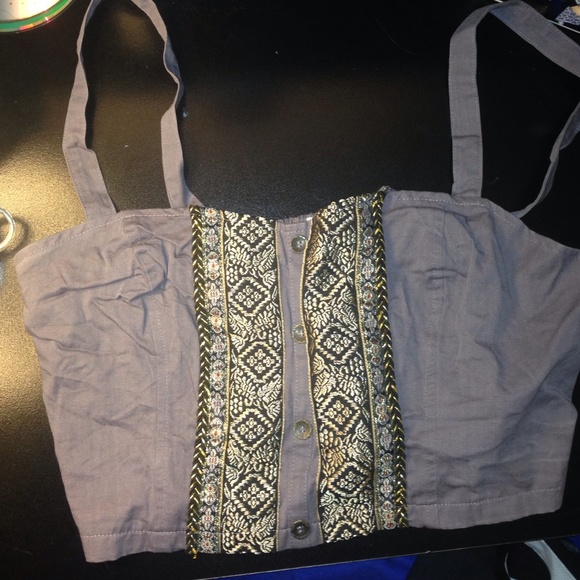Dark grey crop top