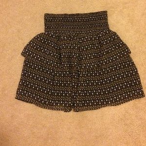 High waisted mini skirt