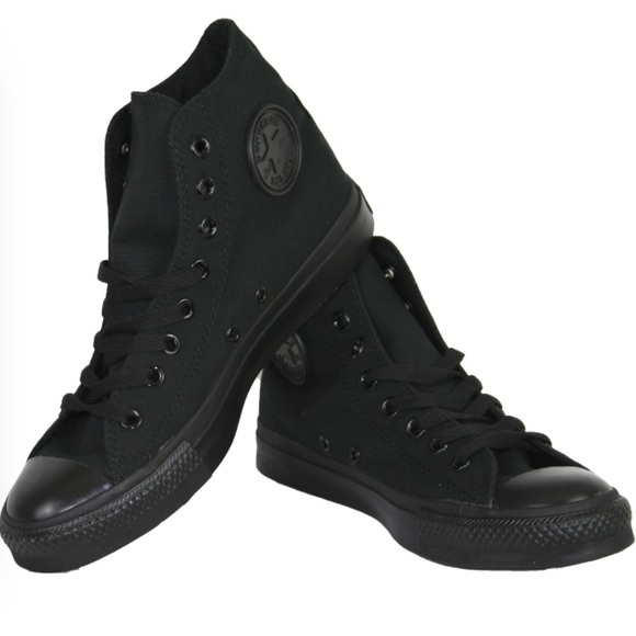 All Black Converse High-Tops