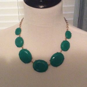Francesca's Teal and Gold Statement Necklace