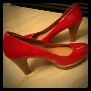 Red patleather Pumps