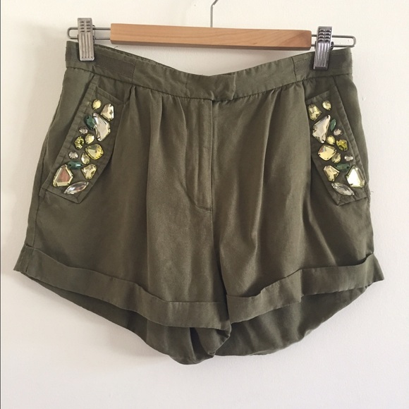 Olive green shorts
