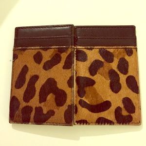 J. Crew Calf Hair & Leather Wallet