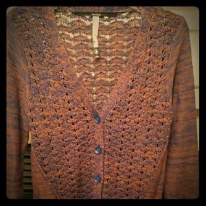 Rust/Royal sweater